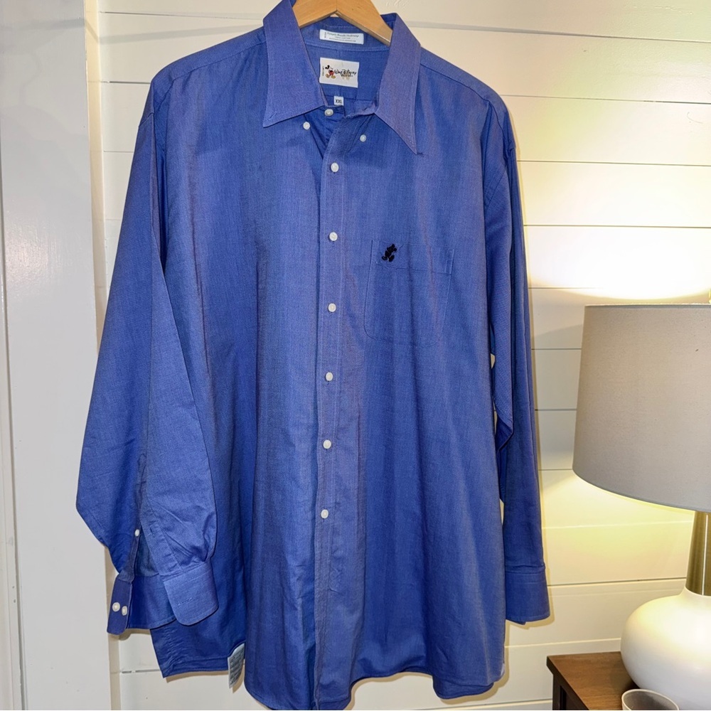 Disney Men's Classic Blue Button-Down Shirt